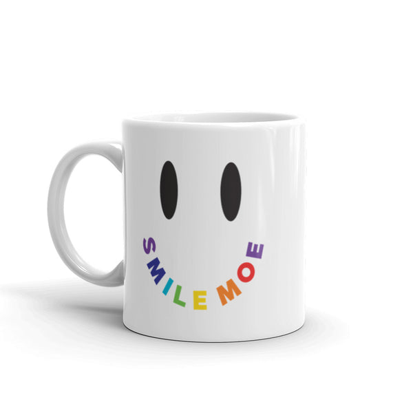 "SMILE MOE" White Glossy Mug